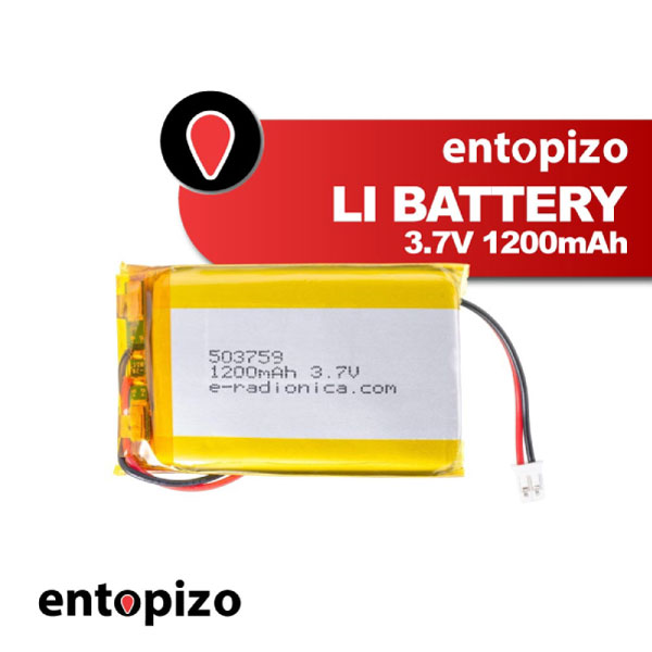 Lithium-Akku 3,7 V, 1200 mAh, 4,44 Wh