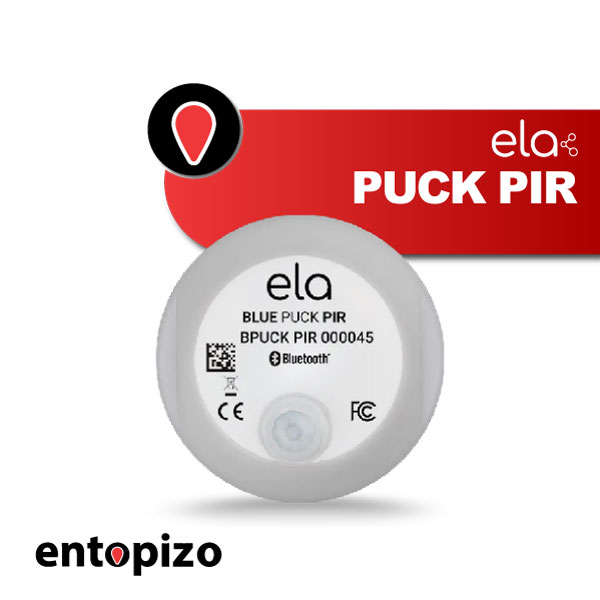 Blauer PUCK PIR Bluetooth-Bewegungssensor